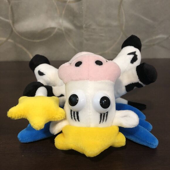 Kraft Singles Dairy Fairy Cow Plush 6" Blue Wings Wand Vintage Stuffed Prom Toy - Picture 7 of 10